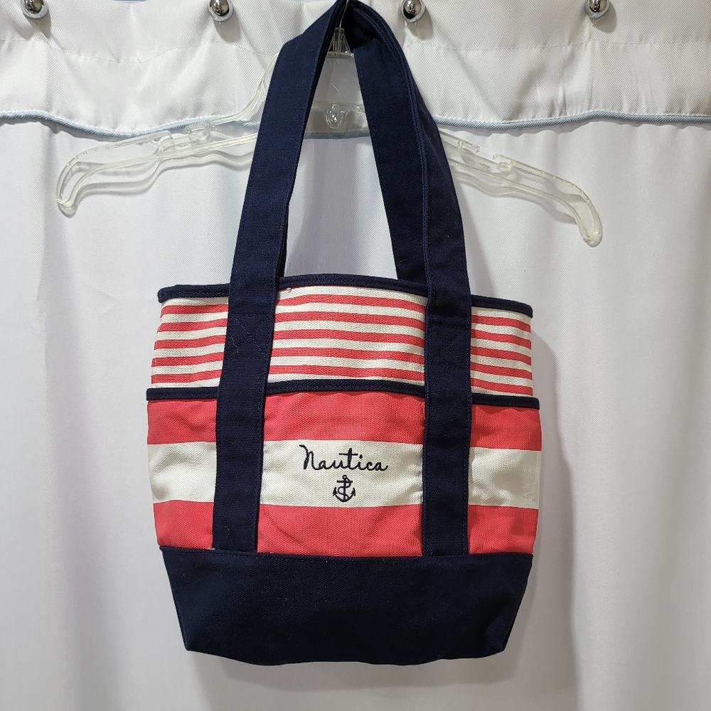 Nautica Kids canvas girls tote beach pool bag.
